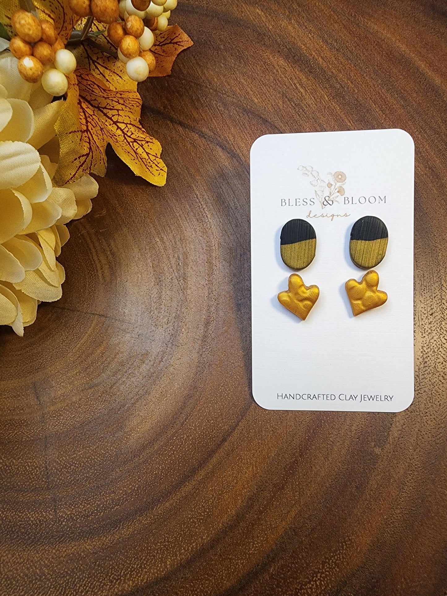 Fall Polymer Clay Stud Earrings